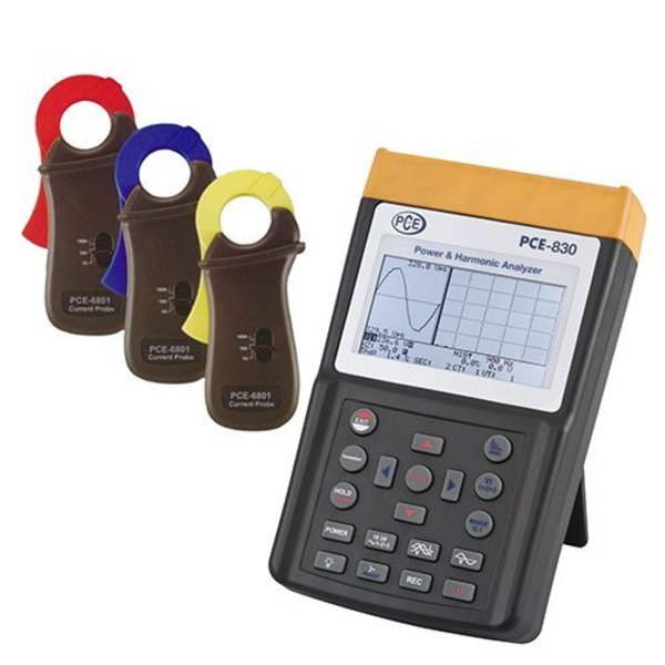 Pce Instruments Three-Phase Power Meter, Data Logger PCE-830-1
